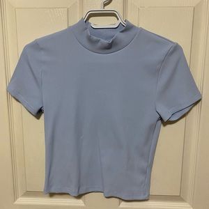 Babaton Light Blue Crop Top